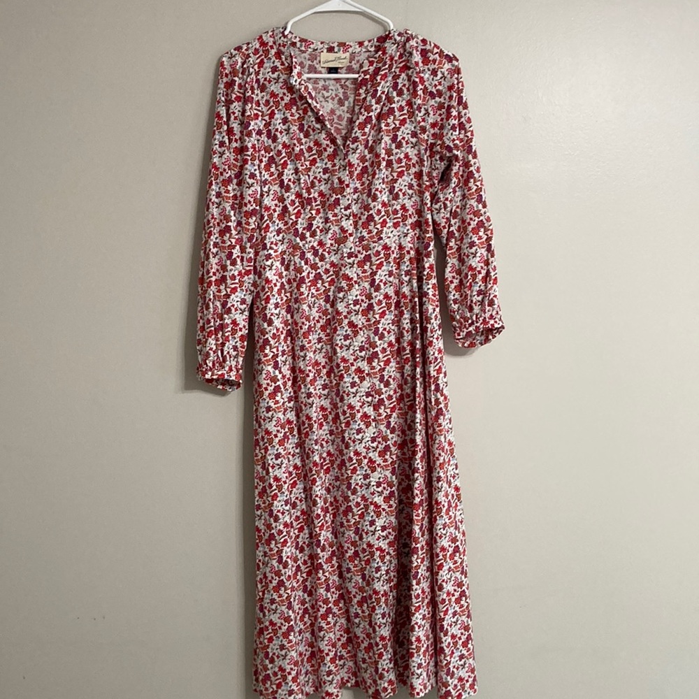 Universal Thread Button Down Prairie Vibes Midi Dress